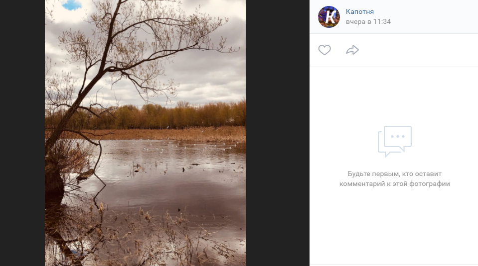 Фото дня: подтопление береговой зоны в Капотне